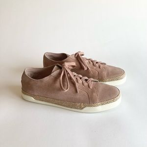 Vince Pink Suede Genuine Leather Low Top Sneakers size 8